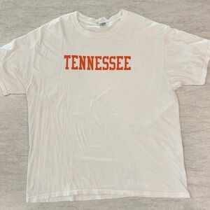 Anvil White and Orange Tennessee Tee